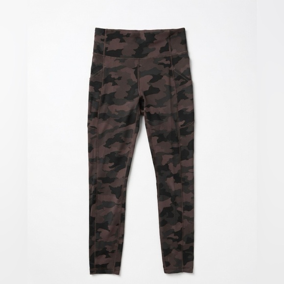 lululemon athletica Pants - lululemon athletica Brown & Black Camo Leggings with waist drawstring